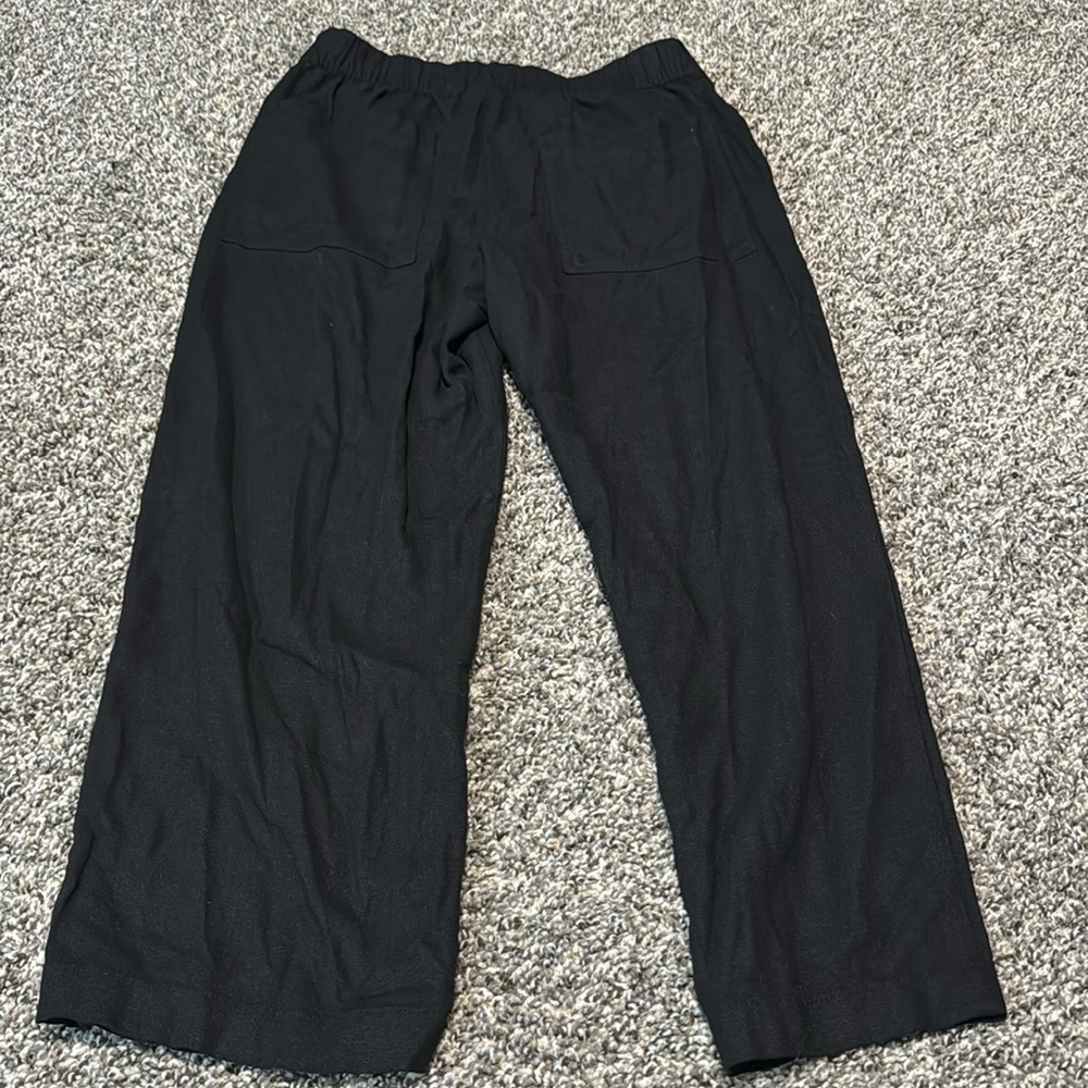 NWT! Gap Black High Rise Linen-Cotton Pull-On Pants - Multiple🩷 - Picture 13 of 14